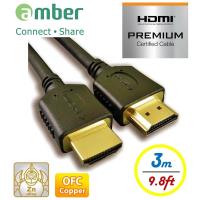 amber【PREMIUM HDMI 2.0b認證】OFC無氧銅極品優質高速HDMI影音傳輸線 PS4/Xbox高階影音專用指定線-【3M】