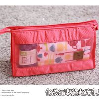 旅行收納化妝隨身包-桃紅