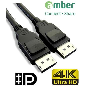 amber VESA DP1.2 認證影音訊號線/DisplayPort公對DisplayPort公/DP to DP/4K/60Hz-1.8公