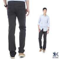 【NST Jeans】380(5532) 條紋共和國 英倫風休閒長褲(中低腰窄版)-行動
