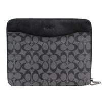 COACH 經典C LOGO基本款 防刮皮革 I PAD/平板 保護套 64562-灰黑色