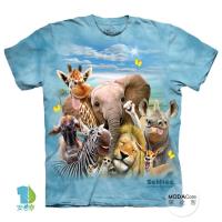 【摩達客】(預購)(大尺碼4XL/5XL)美國進口The Mountain 非洲草原動物哦耶 純棉環保短袖T恤