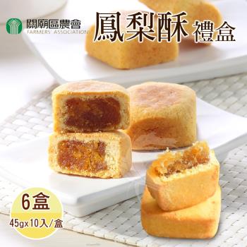 【關廟農會】鳳梨酥禮盒x6盒(45gx10入/盒;附提袋)