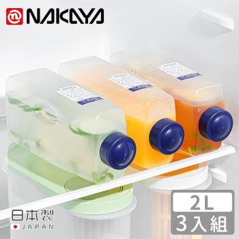 買二送一【日本NAKAYA】日本製方形冷水壺/冷泡壺2L