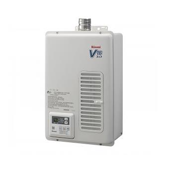 (含標準安裝)林內【REU-V1611WFA-TR】16L屋內型FE式熱水器