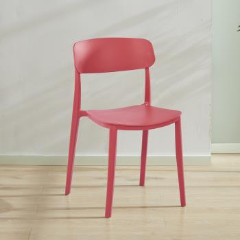 【AT HOME】芬蘭紅色餐椅