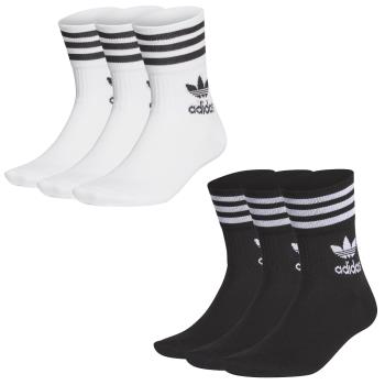 Adidas 襪子 長襪 中筒襪 一組3雙入 三葉草 白/黑【運動世界】GD3575/GD3576