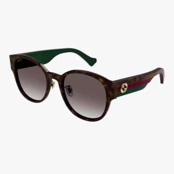 【GUCCI 古馳】圓形膠框太陽眼鏡(GG1304SK-002)