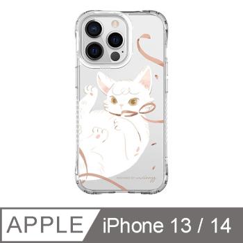 iPhone 13/14 6.1吋 wwiinngg緞帶貓咪抗黃防摔iPhone手機殼