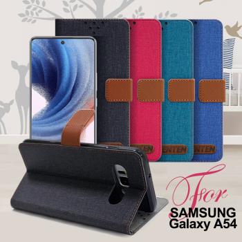 GENTEN for 三星 Samsung Galaxy A54 5G自在文青風支架皮套