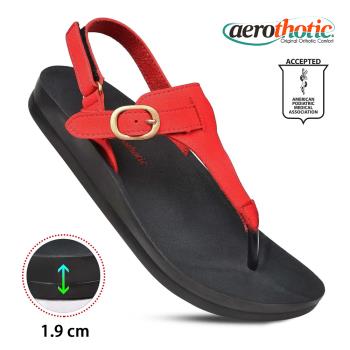 【Aerothotic 羅素】RIDGE 高足弓 造型夾腳涼鞋(紅)