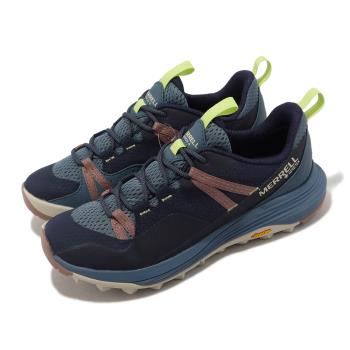 Merrell 登山鞋 Siren 4 GTX 女鞋 藍 螢光黃 防水 Vibram 越野 戶外 低筒 郊山 ML037280