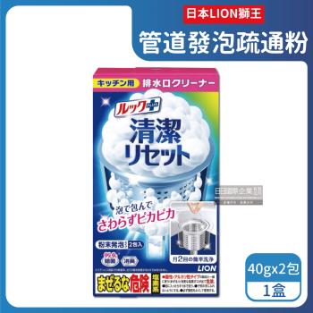 日本LION獅王 LOOK PLUS排水管消臭疏通粉 2包x1盒