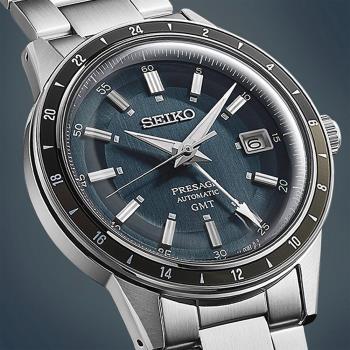 SEIKO 精工 Presage Style60’s系列 GMT機械錶-40.8mm(SSK009J1/4R34-00B0B)