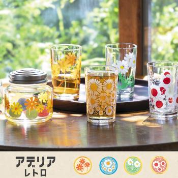 【ADERIA】日本製復古玻璃杯 200ml 水杯 4入組昭和系列(玻璃杯 水杯 飲料杯)
