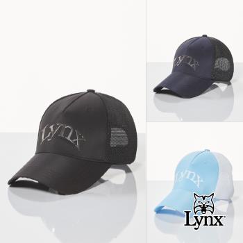 【Lynx Golf】透氣網布潮流時尚Lynx字樣亮面LOGO可調節式球帽(三色)-慈濟共善
