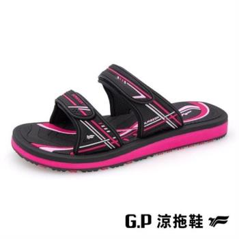 G.P 女款高彈性舒適雙帶拖鞋G3759W-黑桃色(SIZE:35-39 共三色) GP