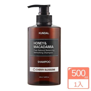【KUNDAL 昆黛爾】蜂蜜澳洲堅果天然洗髮乳 500ml一入(櫻花香)