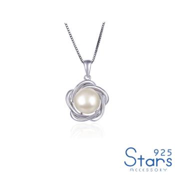 【925 STARS】純銀925清新花型淡水珍珠造型吊墜 造型吊墜 珍珠吊墜