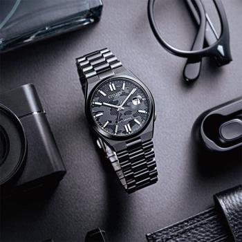 【CITIZEN】星辰 NJ0155-87E 日期顯示 藍寶石鏡面 鋼錶帶 機械男錶 迷彩/黑 40mm