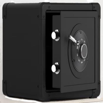 【聚富保險箱】Artist B-30 家用30cm高全鋼保險箱黑色款/電子密碼與機械密碼複合設計/(收納保管箱)/保險櫃