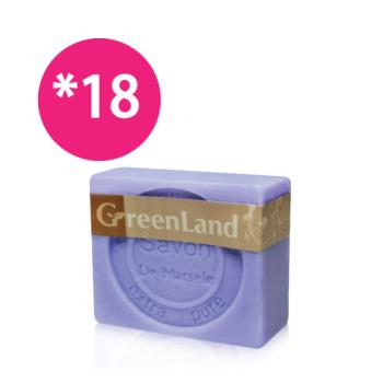 GreenLand 72%初榨橄欖薰衣草馬賽皂18入(團購省錢組)