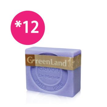GreenLand 72%初榨橄欖薰衣草馬賽皂12入(超值組)