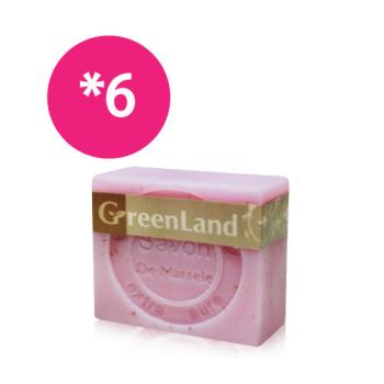 GreenLand 玫瑰香氛絲滑平衡馬賽皂6入(香氛組)