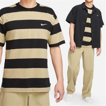 Nike AS M NK SB TEE STRIPE 男 橄欖綠 黑 條紋 休閒 運動 短袖 FB8151-276