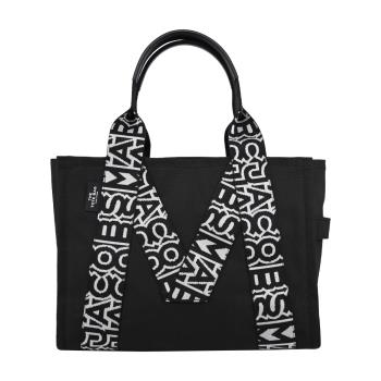 MARC JACOBS THE M LARGE TOTE 帆布托特包-黑