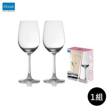 【Ocean】麥德遜白酒杯-350ml(2入方形禮盒組)/1組