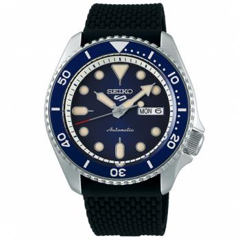 【SEIKO】精工 5 Sports系列 SRPD71K2 橡膠錶帶 潛水錶 機械男錶 4R36-07G0L 藍/黑 42.5mm
