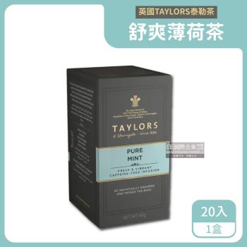 英國Taylors泰勒茶 特級經典茶包系列 20入x1盒 (舒爽薄荷茶)