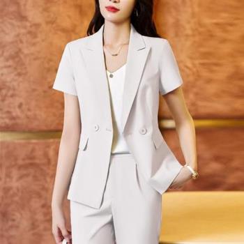 預購BRIGA YANA9088設計師辦公室職業裝韓版修身中袖西裝外套