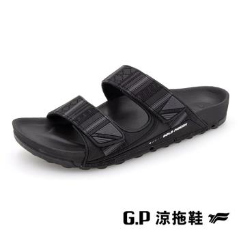 G.P(男)VOID防水機能個性圖騰柏肯鞋 男鞋-黑色