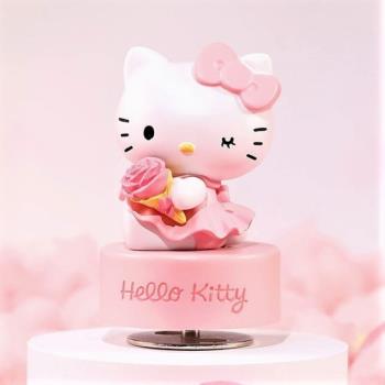 【JARLL 讚爾藝術】Hello Kitty 粉玫瑰 音樂盒(官方授權) 生日 紀念日 告白 結婚禮物 情人節