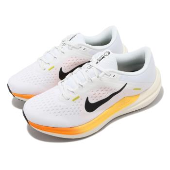 Nike 慢跑鞋 Wmns Air Winflo 10 女鞋 白 橘黃 黑 漸層 緩震 路跑 運動鞋 DV4023-101