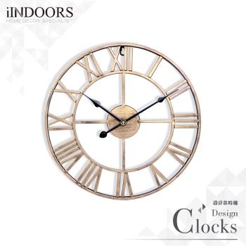 【iINDOORS】Loft 簡約設計時鐘-仿鏽黑針40cm