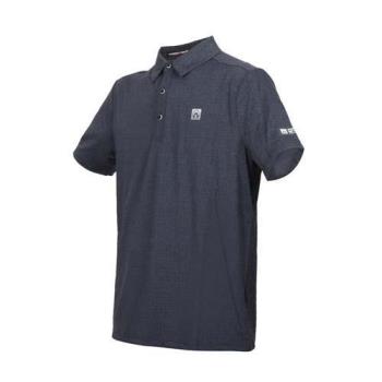 FIRESTAR 男彈性機能短袖POLO衫-慢跑 高爾夫 網球 吸濕排汗 上衣