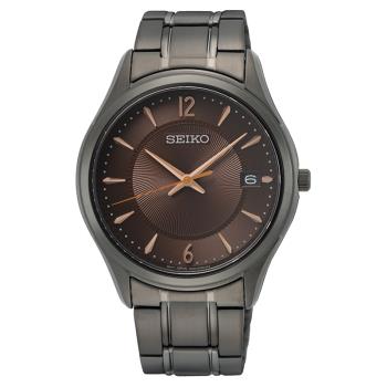 【SEIKO】精工 SUR519P1 藍寶石鏡面 日期顯示 鋼錶帶男錶 6N52-00D0U 黑/棕色 39.4mm