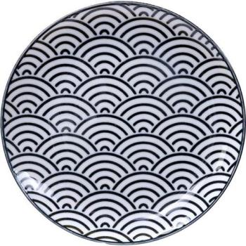 《Tokyo Design》瓷製餐盤(浪紋黑16cm)
