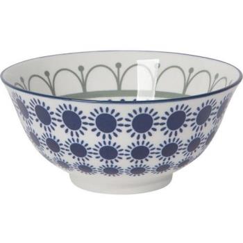 《NOW》瓷製餐碗(藍太陽16cm)