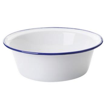 《ibili》寬底琺瑯餐碗(藍20cm)