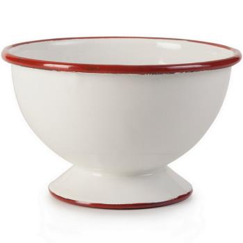 《ibili》高腳琺瑯餐碗(紅12cm)