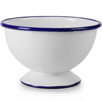 《ibili》高腳琺瑯餐碗(藍12cm)