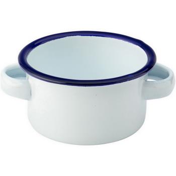 《Utopia》雙耳琺瑯餐碗(藍7cm)