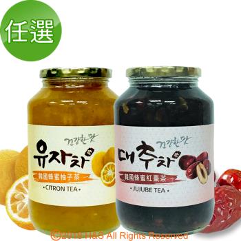 《柚和美》韓國蜂蜜茶任選(1kg)2入