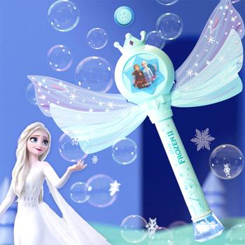 迪士尼冰雪奇緣發光音樂魔法棒吹泡泡玩具 410083(平輸品)【卡通小物】