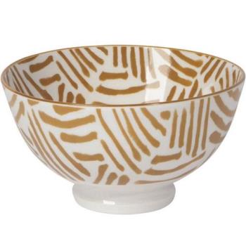 《NOW》瓷製餐碗(條紋黃11.5cm)