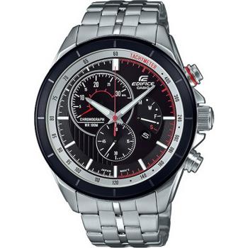 【CASIO】卡西歐 EDIFICE 賽車風格 鋼錶帶 計時男錶 EFR-561DB-1B 黑/紅